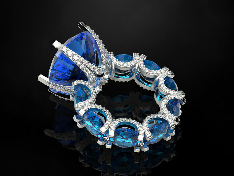 Brilliant Sapphire Engagement Ring