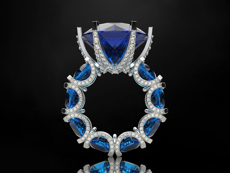 Brilliant Sapphire Engagement Ring