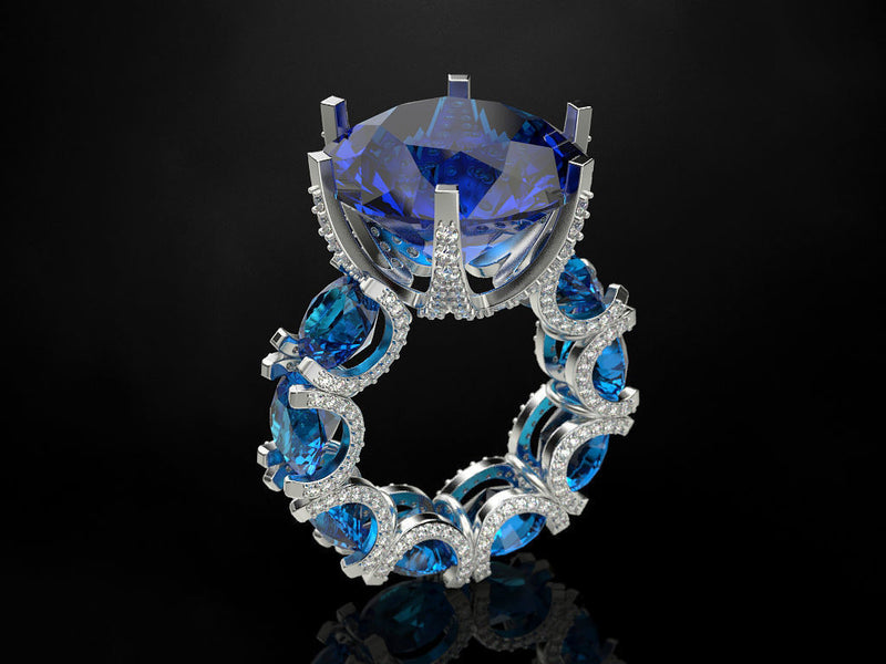 Brilliant Sapphire Engagement Ring