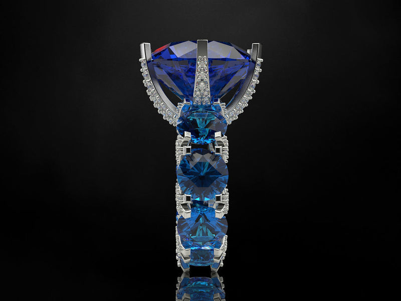 Brilliant Sapphire Engagement Ring