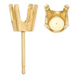 14 Karat Real Gold 4 Prong Earring