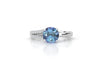 Ava White Gold Aquamarine Ring