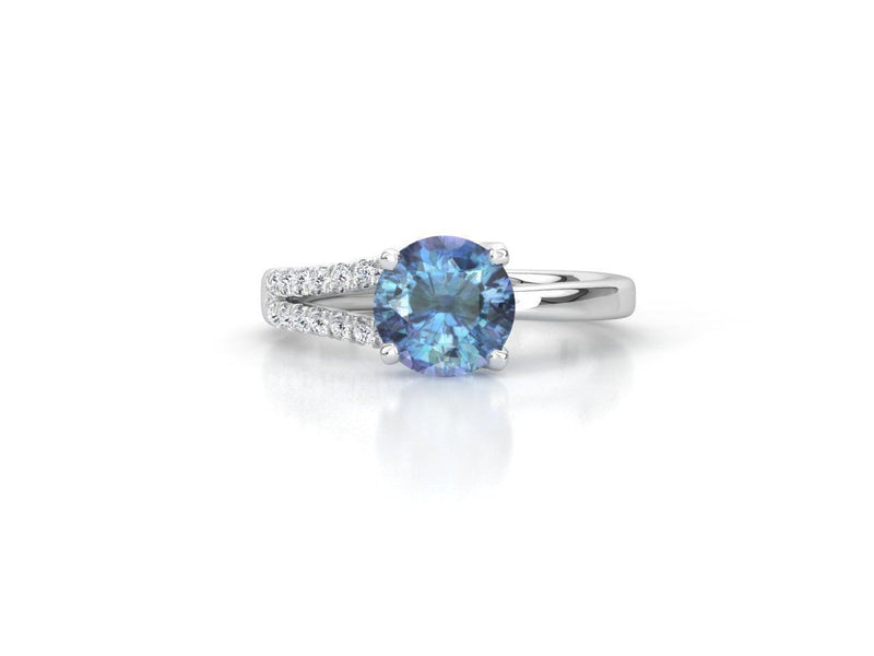 Ava White Gold Aquamarine Ring