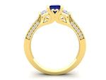 Yellow Gold Sapphire Ring 9