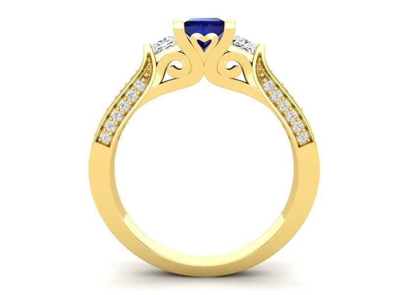 Yellow Gold Sapphire Ring 9