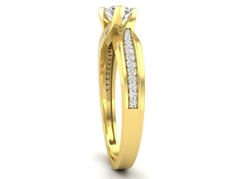 Lilah Yellow Gold Engagement Ring