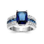 Sapphire Surround Engagement Ring