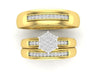 Lena Yellow Gold Engagement Ring and Band