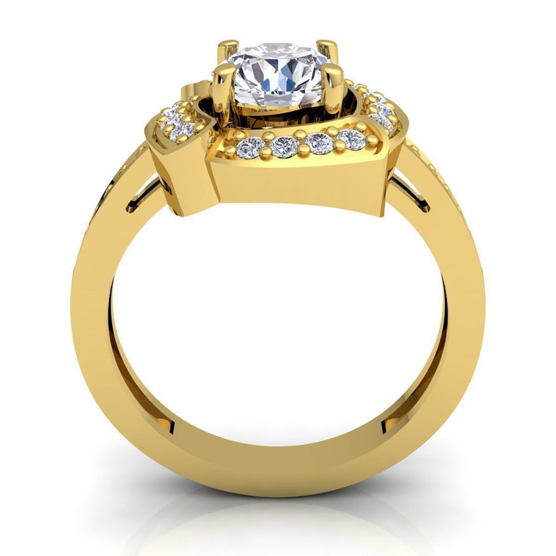 Iris Yellow Gold Engagement Ring