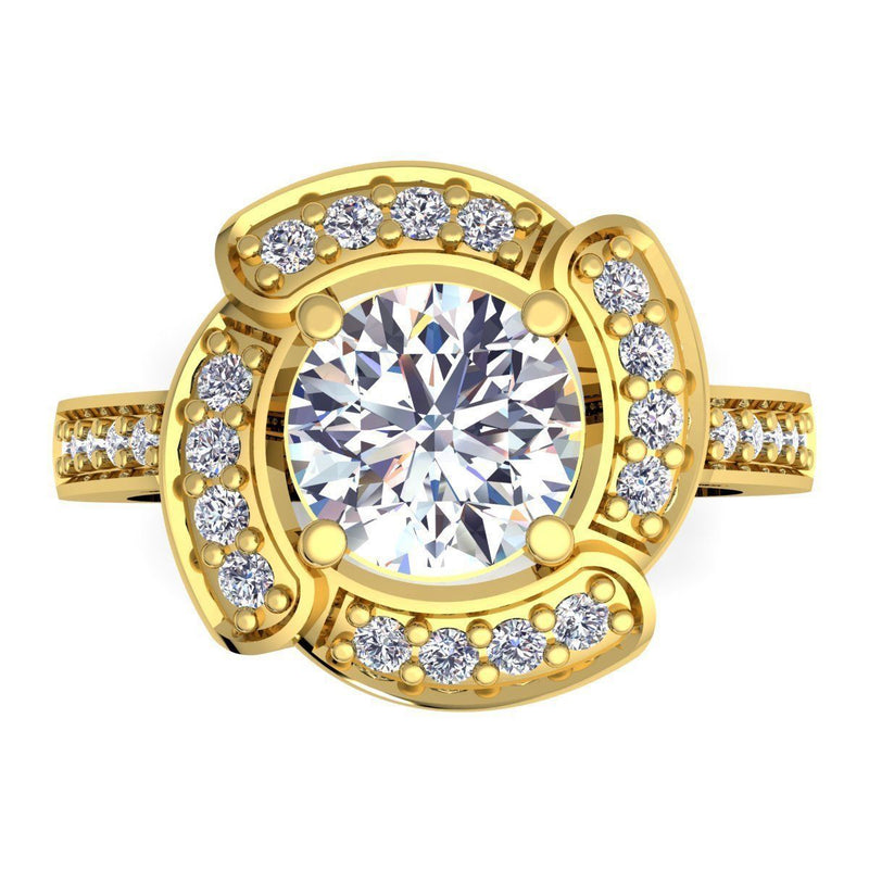 Iris Yellow Gold Engagement Ring