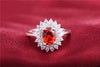 Scarlet Rose Garnet Engagement Ring