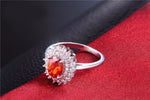 Scarlet Rose Garnet Engagement Ring