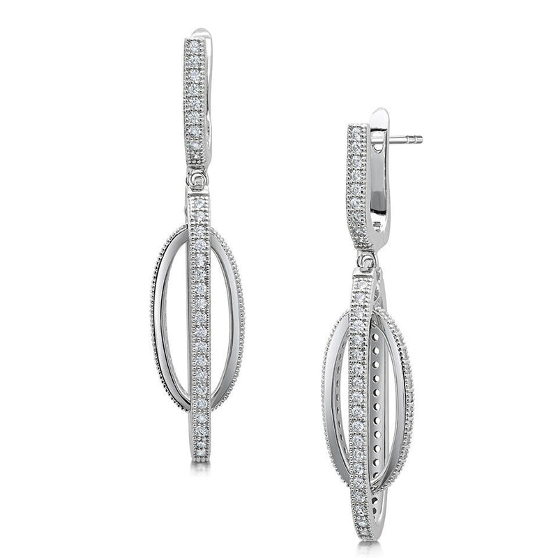 Silver Cubic Zirconia CZ Earrings