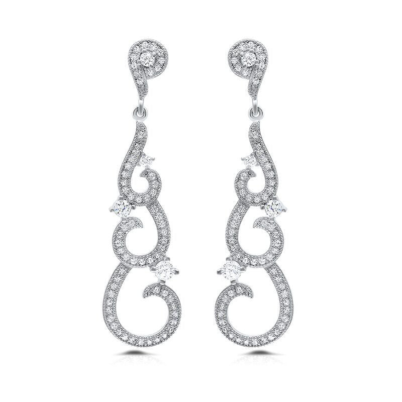 Silver Cubic Zirconia CZ Earrings