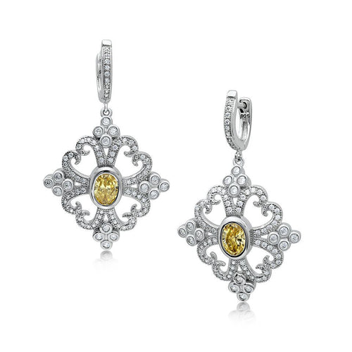 Silver Cubic Zirconia CZ Earrings