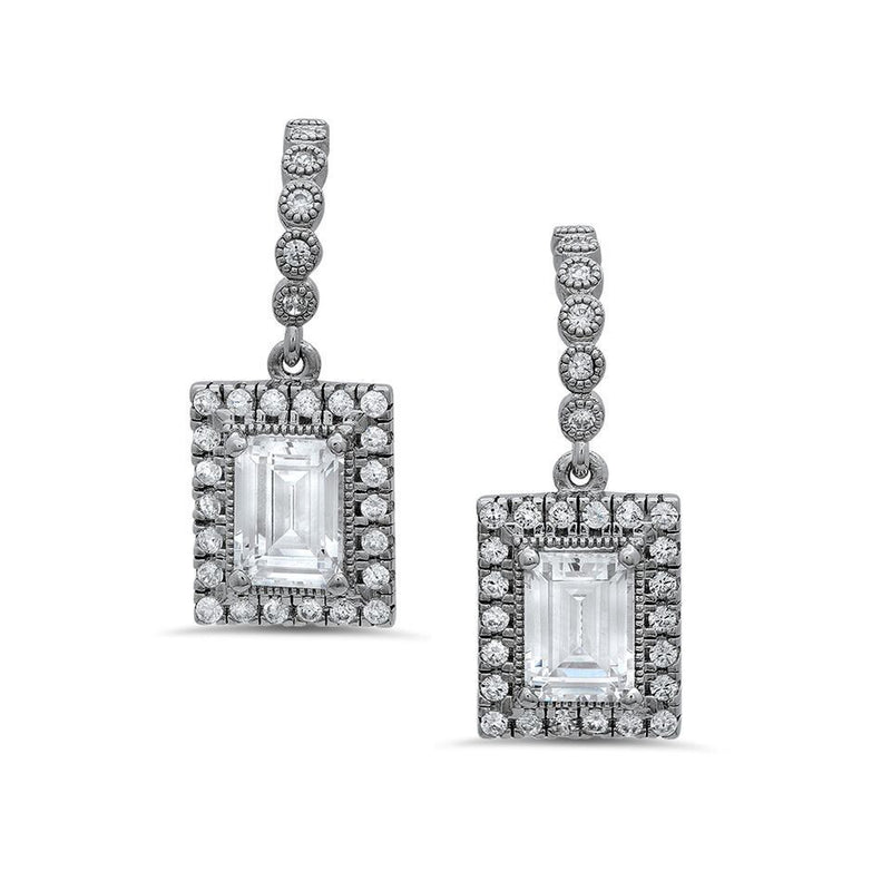 Silver Cubic Zirconia CZ Earrings