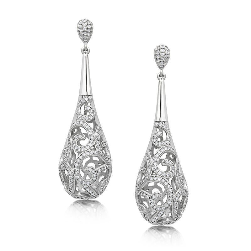 Silver Cubic Zirconia CZ Earrings