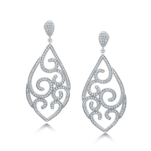 Silver Cubic Zirconia CZ Earrings