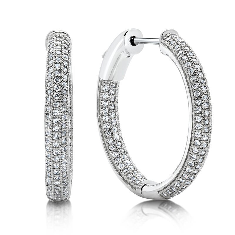 Perfect Pave Hoop Earrings