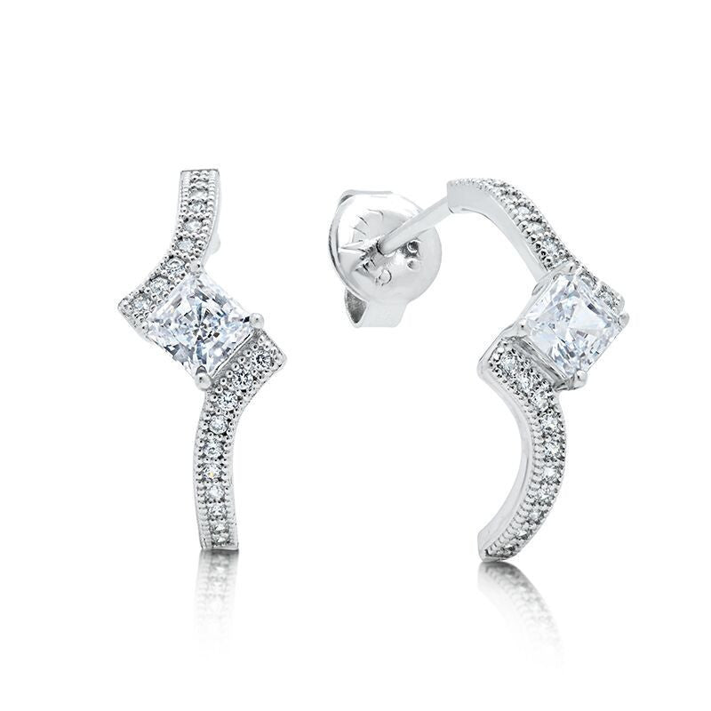 Silver Cubic Zirconia CZ Earrings