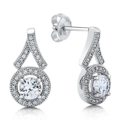 Silver Cubic Zirconia CZ Earrings