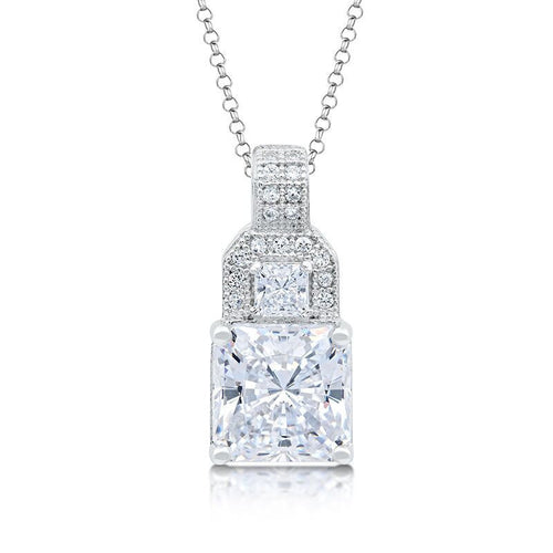 Silver Cubic Zirconia CZ Pendant