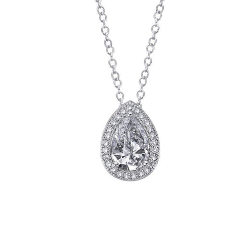 Silver Cubic Zirconia CZ Pendant