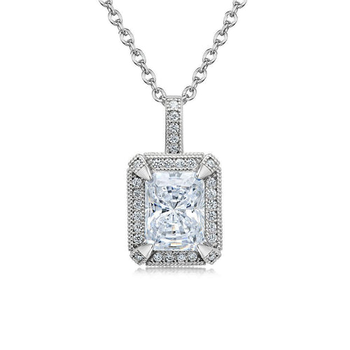 Silver Cubic Zirconia CZ Pendant