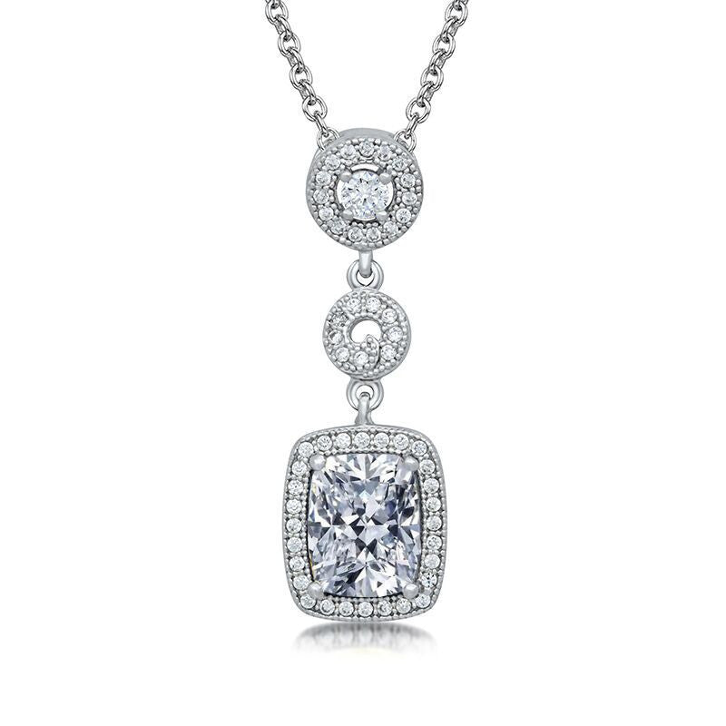 Silver Cubic Zirconia CZ Pendant