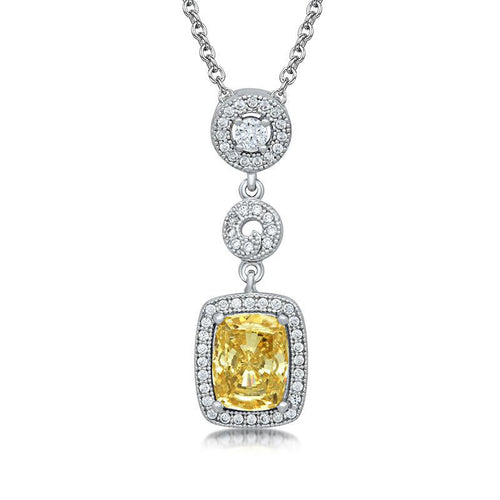 Silver Cubic Zirconia CZ Pendant