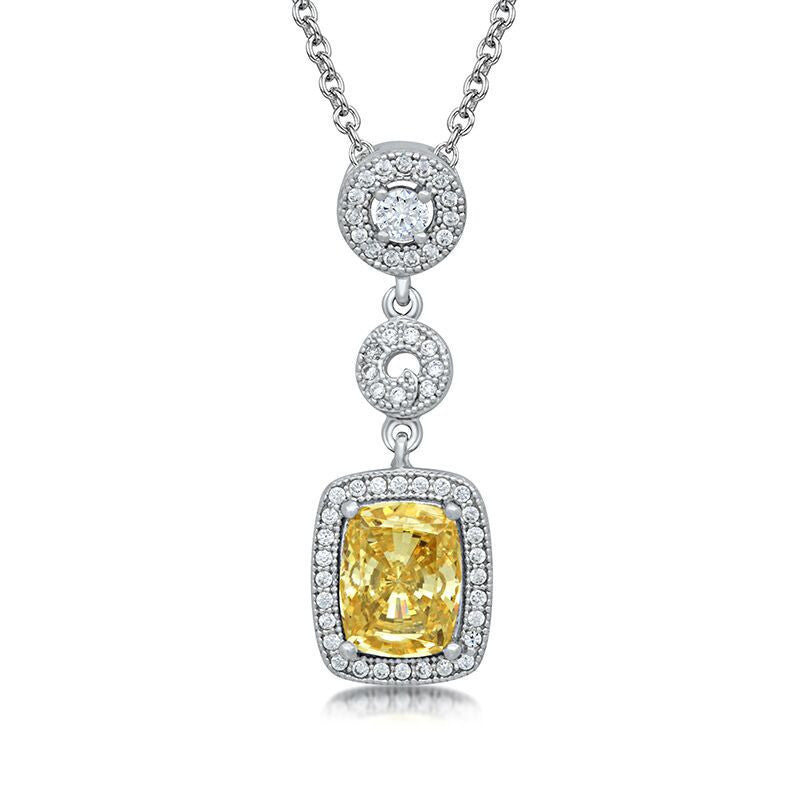 Silver Cubic Zirconia CZ Pendant