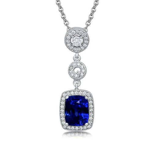 Silver Cubic Zirconia CZ Pendant