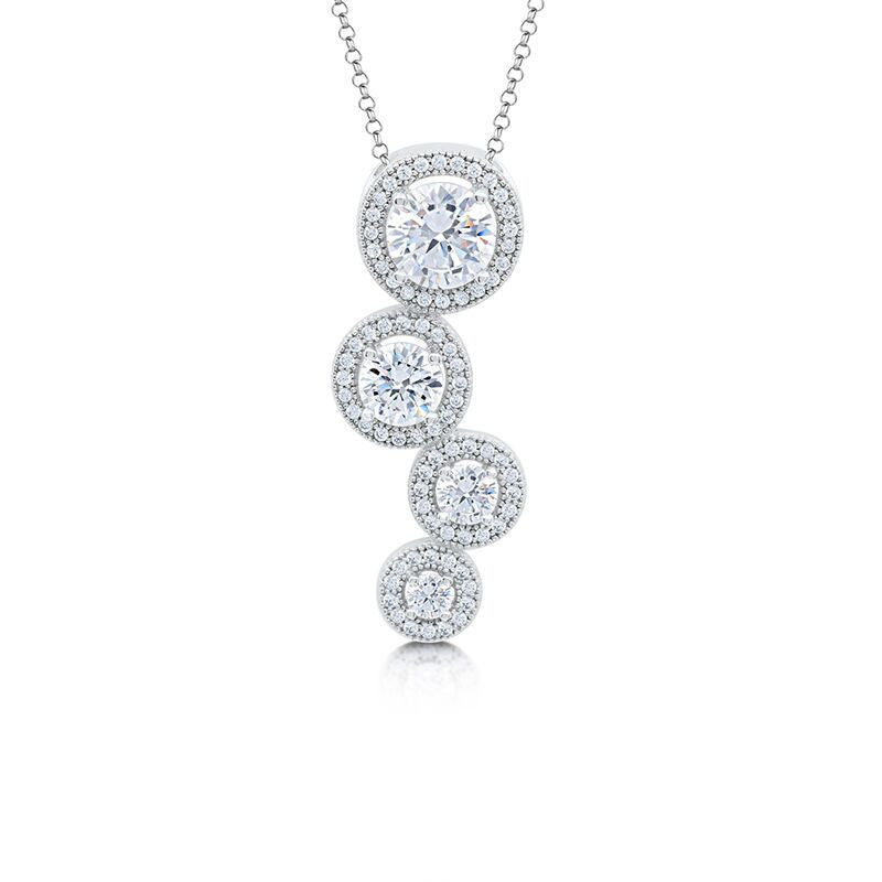 Silver Cubic Zirconia CZ Pendant