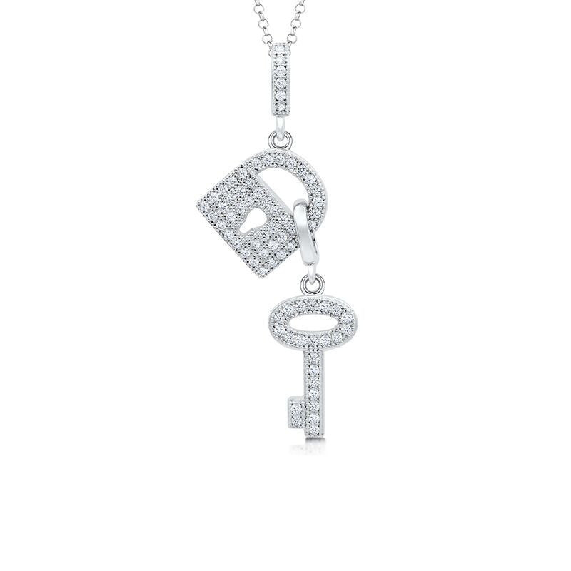 Silver Cubic Zirconia CZ Pendant