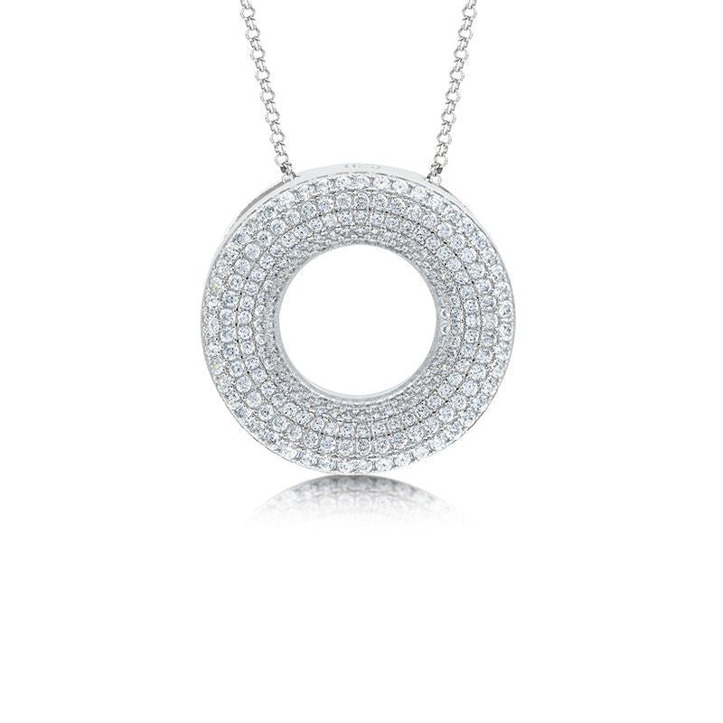 Silver Cubic Zirconia CZ Pendant