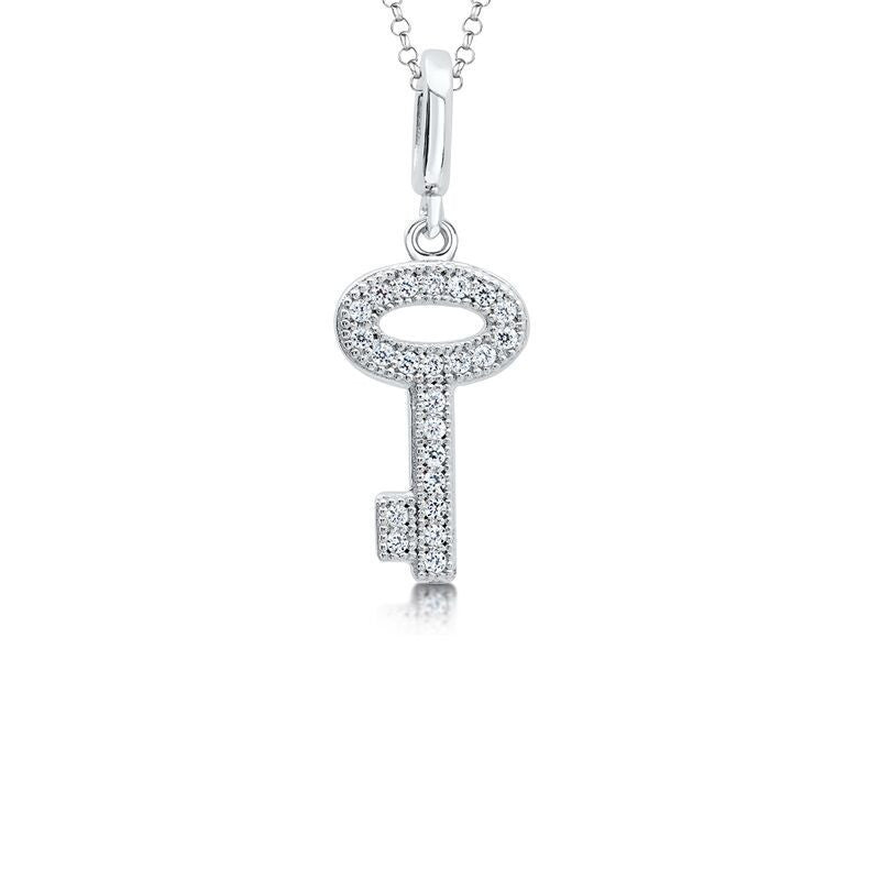 Silver Cubic Zirconia CZ Pendant