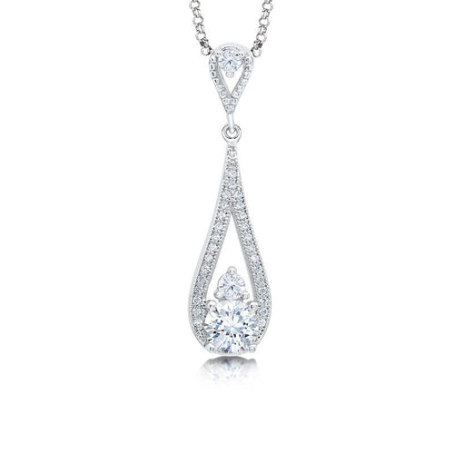 Silver Cubic Zirconia CZ Pendant