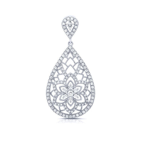 Silver Cubic Zirconia CZ Pendant