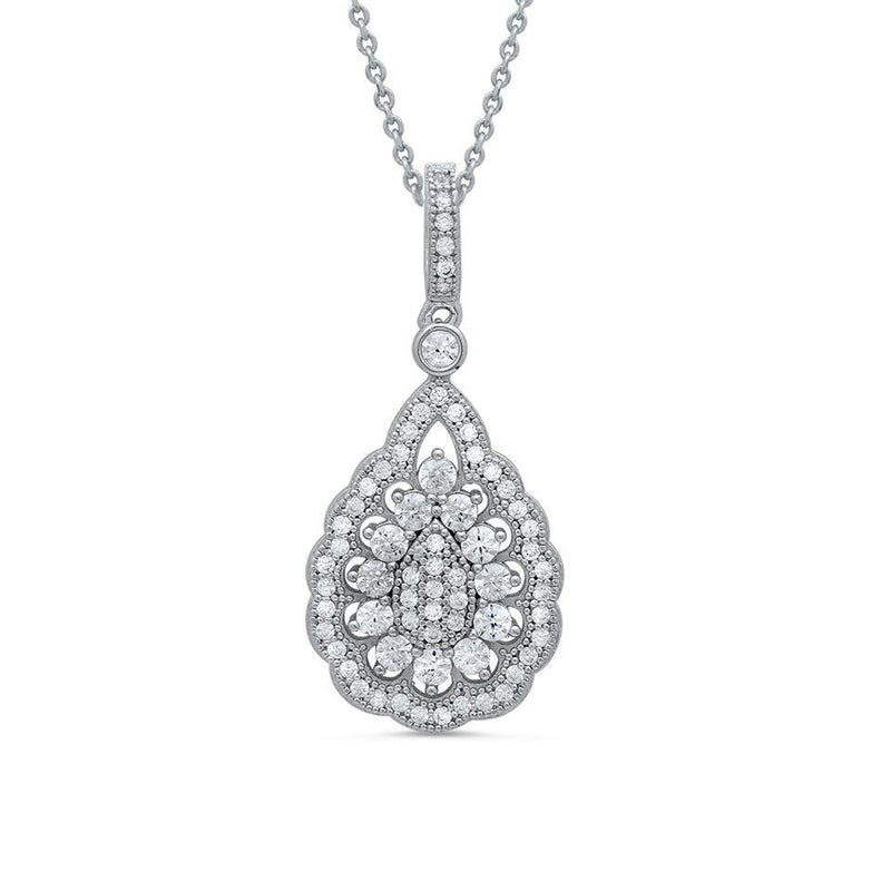 Silver Cubic Zirconia CZ Pendant