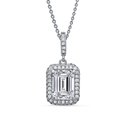 Silver Cubic Zirconia CZ Pendant