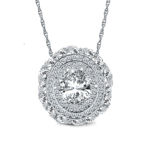 Silver Cubic Zirconia CZ Pendant