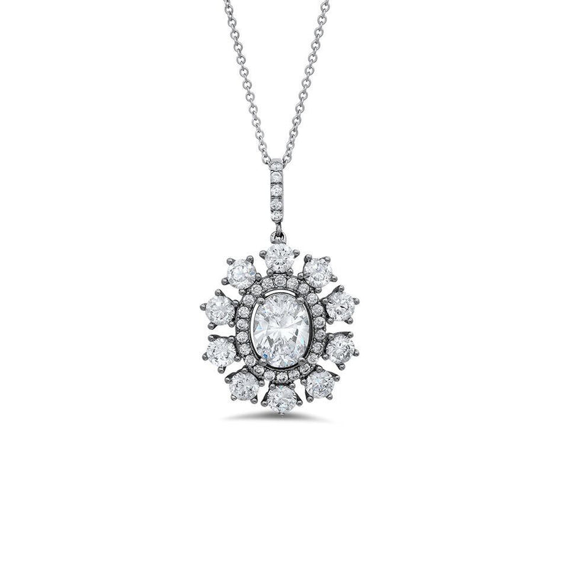 Silver Cubic Zirconia CZ Pendant