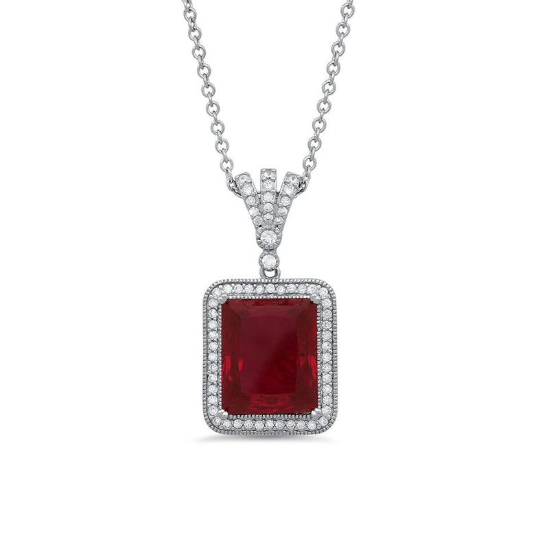 Squarely Scarlet Pendant