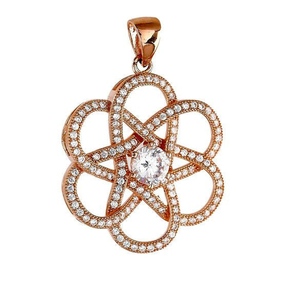 Silver Cubic Zirconia CZ Pendant