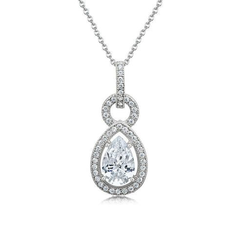 Silver Cubic Zirconia CZ Pendant