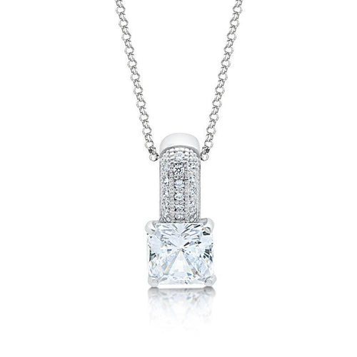 Silver Cubic Zirconia CZ Pendant