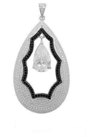 Silver Cubic Zirconia CZ Pendant