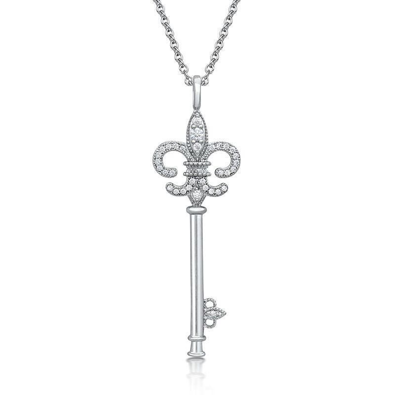 Fleur de Key Pendant