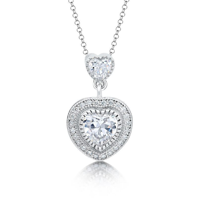 Silver Cubic Zirconia CZ Pendant