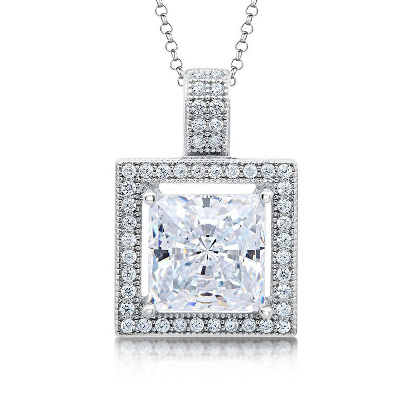 Silver Cubic Zirconia CZ Pendant